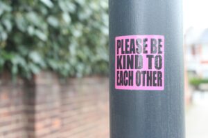 Please be kind to each other sticker